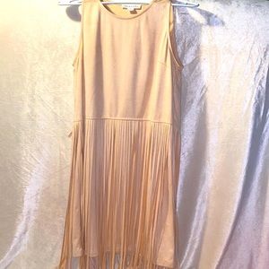 Soft pink short fringe dress
